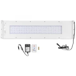 Aquarium blanc avec couvercle éclairé et télécommande, SUPERFISH - modèle Home 80/85