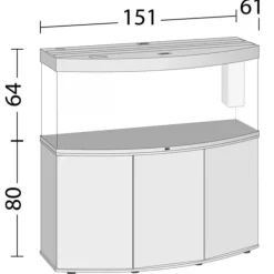 Aquarium complet chêne clair, version LED - JUWEL AQUARIUM Vision 450 - 450L