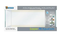 Aquarium en verre extra blanc Superfish Scaper 70 Shallow - 60 x 40 x 28 cm