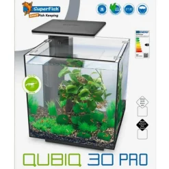 Aquarium équipé noir, 30L - SUPERFISH Qubiq 30 PRO