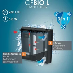 Aquarium tout équipé blanc, matière durable - CIANO Emotions Pro 40 - 52L