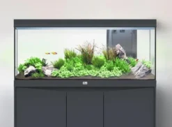 Aquarium tout équipé, Gris anthracite mat - AQUATLANTIS Volga 200 - 242L