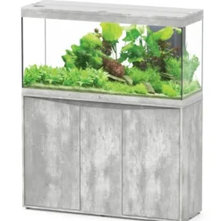 Aquarium tout équipé, gris béton, AQUATLANTIS AQUARIUM Splendid 120 - 293L
