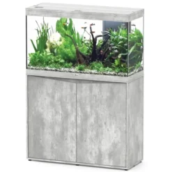 Aquarium tout équipé gris béton, AQUATLANTIS AQUARIUM Splendid 100 - 247L