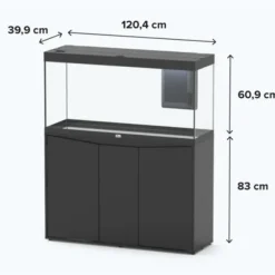 Aquarium tout équipé, noir, AQUATLANTIS AQUARIUM Splendid 120 - 293L
