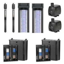 Aquarium tout équipé noir, AQUATLANTIS AQUARIUM modèle Splendid 200 - 604L