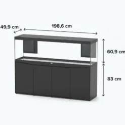 Aquarium tout équipé noir, AQUATLANTIS AQUARIUM modèle Splendid 200 - 604L