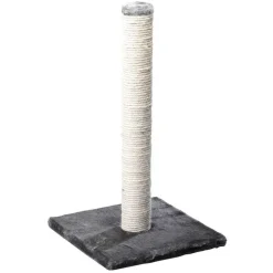 Arbre à chat avec griffoir coloris gris et blanc Classic Eco Stamp gris et blanc - 62 cm