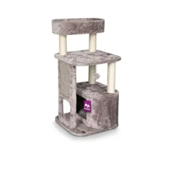 Arbre à chat avec panier et griffoir coloris cappuccino Little Rock Petrebels - 99 cm