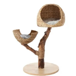 Arbre à chat coloris marron HamiForm AZKARA 02 - 60 x 60 x 110 cm