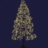 Arbre lumineux noir à 890 micro-LED blanc chaud + 220 flash intérieur/extérieur - 150 cm