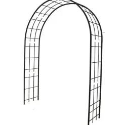 Arche double de jardin avec treillis en fer vieilli