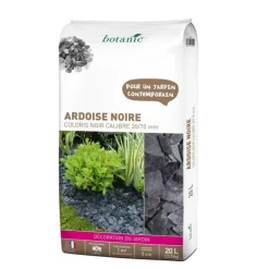 Ardoise noire pour jardin de calibre 30 à 70 mm en sac de 20 L