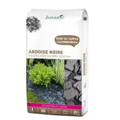 Ardoise noire pour jardin de calibre 10 à 30 mm en sac de 20 L