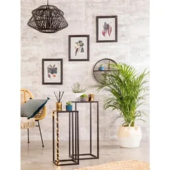 Areca avec cache-pot en vannerie Ø 21 cm