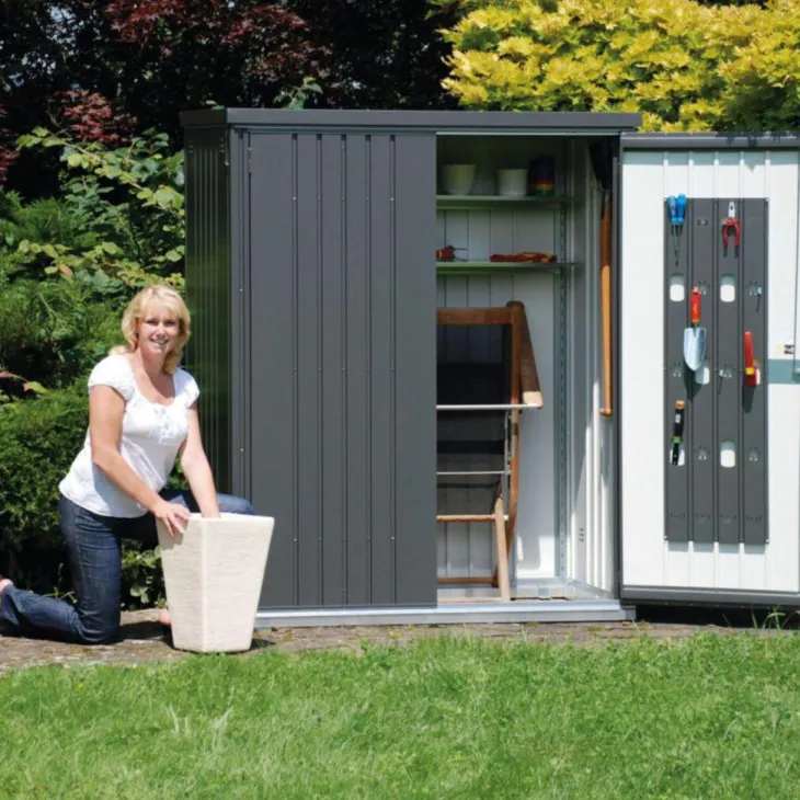 Armoire à outils Biohort gris foncé métallique 155 x 83 x 182,5 cm