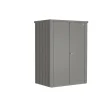 Armoire pour terrasse Romeo coloris gris en acier galvanisé - 132 x 87 x 181 cm