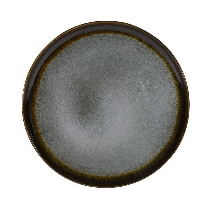 Assiette à dessert en grès Tindra coloris gris - Ø 20 cm