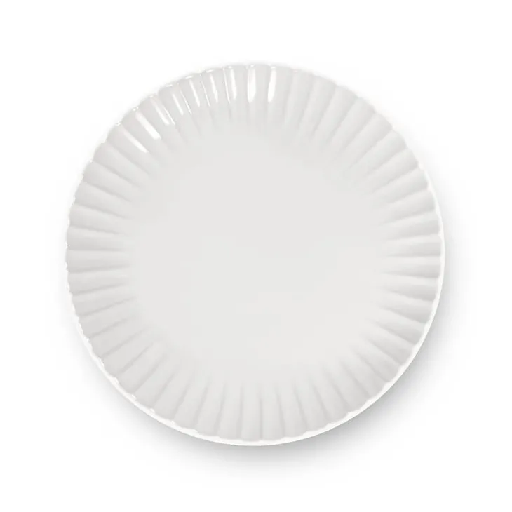 Assiette à dessert en grès réactif blanc Adele - Ø 21 cm