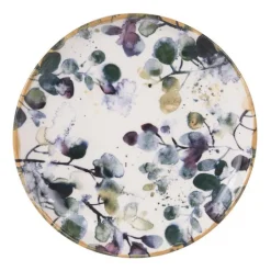 Assiette à dessert Flora motif feuillage multicolore Ø 21,5 cm