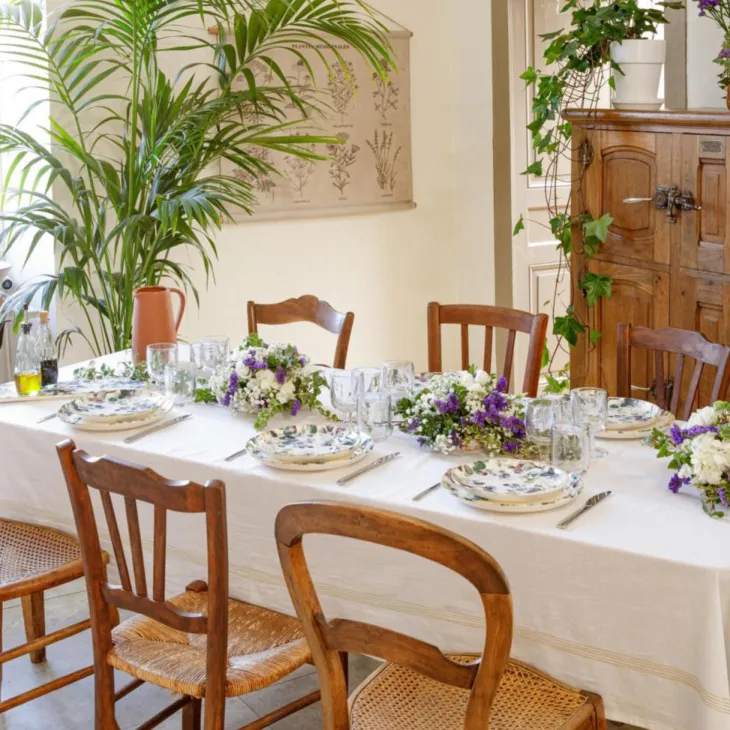 Assiette à dessert Flora motif feuillage multicolore Ø 21,5 cm