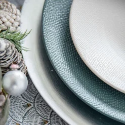 Assiette à dessert Vesuvio blanche en grès Ø 20,5 cm