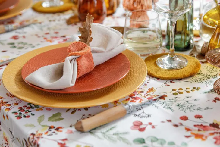 Assiette à dessert Vesuvio coloris orange en grès - Ø 21 cm