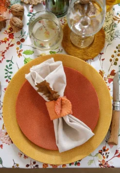 Assiette à dessert Vesuvio coloris orange en grès - Ø 21 cm