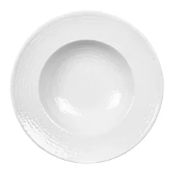 Assiette à pâtes en grès blanche Ayra - Ø 27 cm
