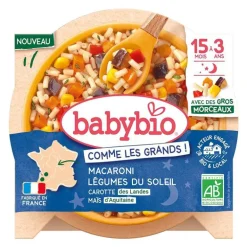 Assiette bio carotte champignon coquillettes jambon Babybio - 200 g