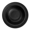 Assiette calotte Neo coloris noir en grès - 19 x 19 cm