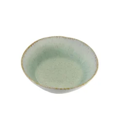 Assiette creuse en grès réactif vert Aspen - Ø 19 cm