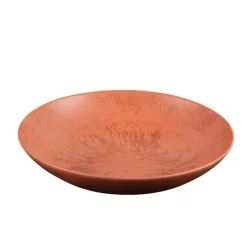 Assiette creuse en grès terracotta Onyx - Ø 22 cm