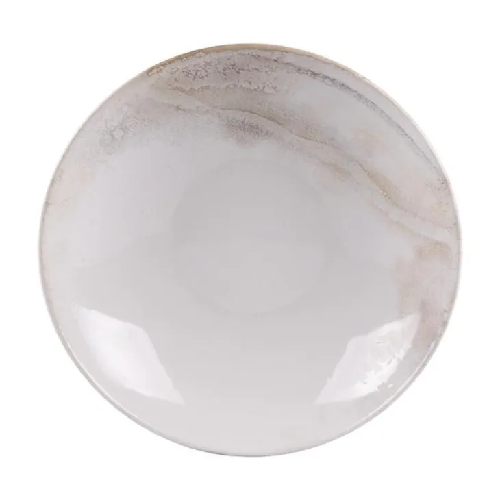 Assiette creuse Mojave coloris beige en grès - Ø 22 cm