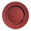 Assiette décorative rouge en plastique Mila - Ø 33 cm