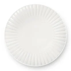 Assiette plate en grès blanc Adele - Ø 27 cm