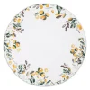 Assiette plate en grès multicolore motifs citrons Summer - Ø 27 cm