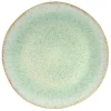 Assiette plate en grès réactif vert Aspen - Ø 28 cm