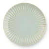 Assiette plate en grès réactif vert Adele - Ø 27 cm
