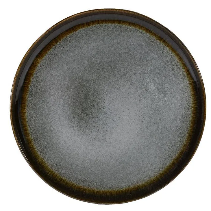 Assiette plate en grès Tindra coloris gris - Ø 27,5 cm