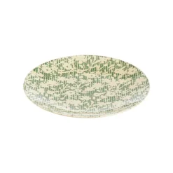 Assiette plate en grès vert Léa - Ø 27 cm