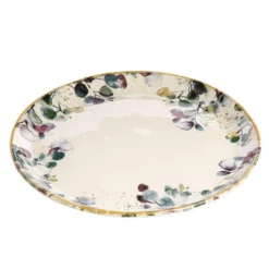 Assiette plate Flora motif feuillage multicolore Ø 26,5 cm