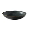 Assiette salade et pâtes en grès réactif gris anthracite Médard de Noblat collection Vertigo Volcan - Ø 20,5 cm