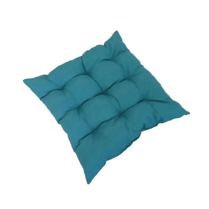 Assise de fauteuil matelassée bleue Cap émeraude - 46 x 46 x 9 cm