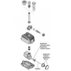 Axe avec embout pour pompe bassin Flow et Play - EHEIM - Modèle 2500/3500