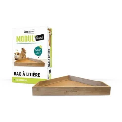 Bac à litière en bois pour lapin Hamiform Modul’Home
