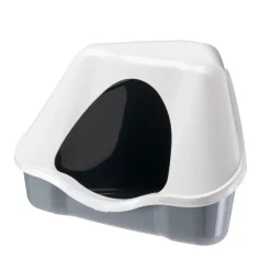 Bac à litière pour lapin nain coloris rouge Ferplast Nora – 41 x 41 x 33 cm