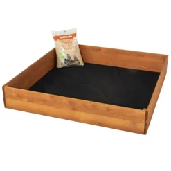 Bac à sable Loeva en bois 120x120x20 cm