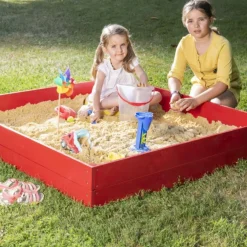 Bac à sable Loeva en bois 120x120x20 cm