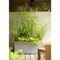 Bac Graphit blanc cérusé L.100 x l.40 x H.40 cm